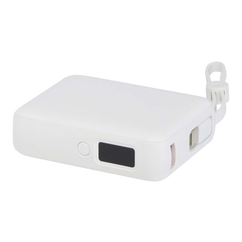 Batterie externe Acrux de 10 000 mAh et 35 W pour tablette avec câble Type-C intégré - fabriquée en plastique recyclé Standard | Blanc | sans marquage | non disponible | non disponible