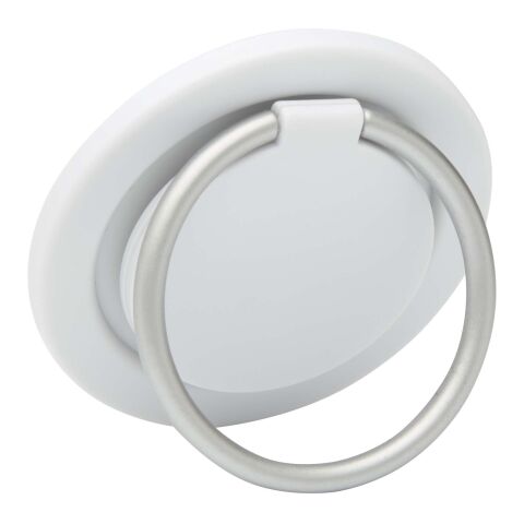 Support de téléphone Albali magnétique en plastique recyclé avec anneau de support Standard | Blanc | sans marquage | non disponible | non disponible