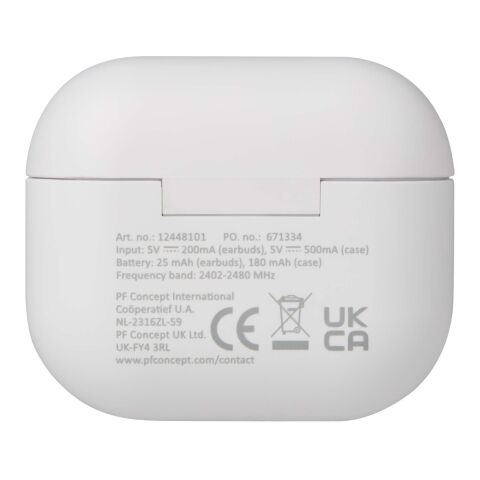 Oreillette Bluetooth® True Wireless Altais sans fil en plastique recyclé Standard | Blanc | sans marquage | non disponible | non disponible