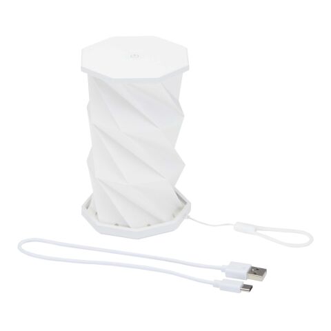 Lampe de table pliable Celestia en plastique recyclé blanc