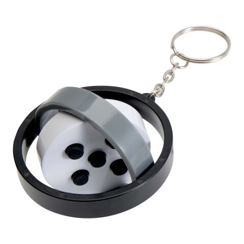 Porte-clés fidget gyroscope en plastique recyclé Spinx Standard | Noir | sans marquage | non disponible | non disponible