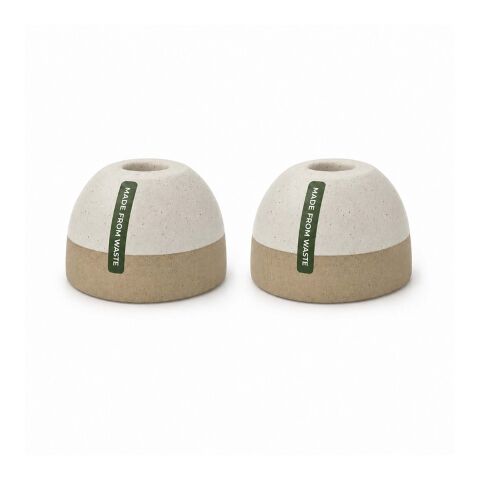 Lot de bougeoirs « ReClay » d'Originalhome blanc