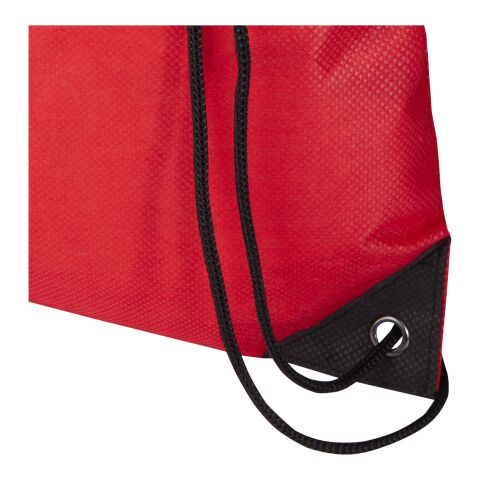 Sac à dos avec cordon Evergreen non tissé recyclé GRS de 5L Standard | Rouge | sans marquage | non disponible | non disponible | non disponible