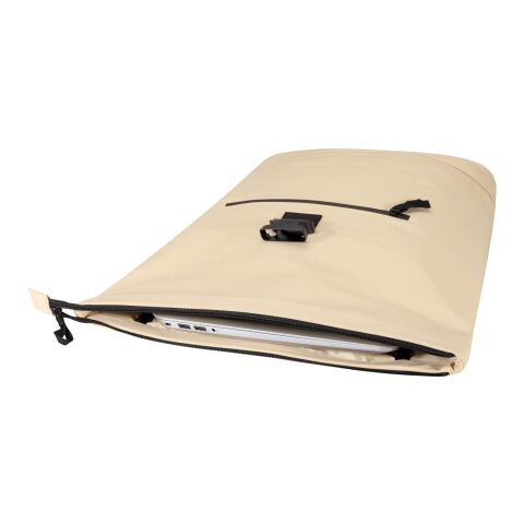 Sac à dos enroulable Resi Plus de 18 L et 15&quot; en matériaux recyclés certifiés GRS Standard | Oatmeal | sans marquage | non disponible | non disponible | non disponible