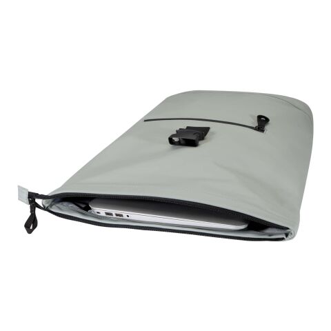 Sac à dos enroulable Resi Plus de 18&nbsp;L et 15" en matériaux recyclés certifiés GRS Gris | sans marquage | non disponible | non disponible | non disponible