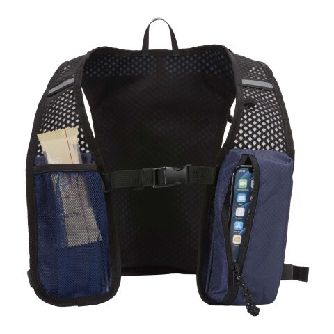 Gilet de course Nomad de 5&nbsp;L en matériaux recyclés certifiés GRS avec système d’hydratation Standard | Marine | sans marquage | non disponible | non disponible | non disponible