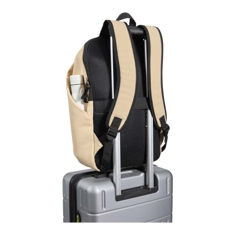Sac à dos antivol Resi Plus de 18&nbsp;L et 15" en matériaux recyclés certifiés GRS Standard | Oatmeal | sans marquage | non disponible | non disponible