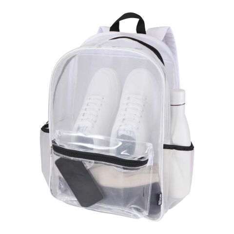 Sac à dos en matériaux recyclés certifiés GRS Mesh de 18&nbsp;L Standard | Blanc | sans marquage | non disponible | non disponible