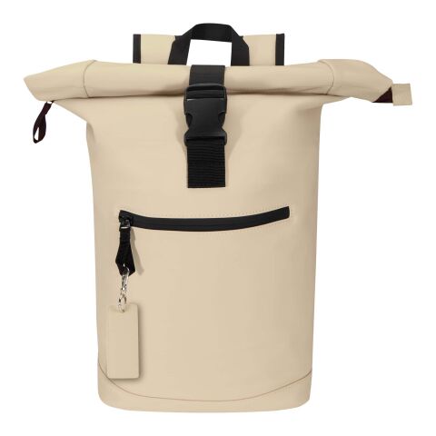 Porte-clés rectangulaire à breloques en matériaux recyclés certifié GRS Resi Plus Standard | Oatmeal | sans marquage | non disponible | non disponible