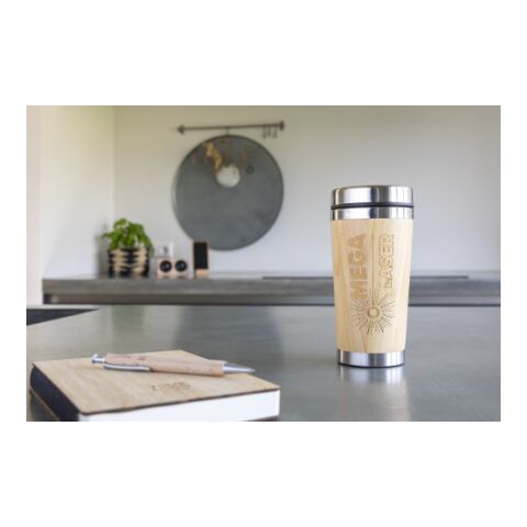 Tasse de voyage thermos en bambou (400 ml) marron | sans marquage | non disponible | non disponible