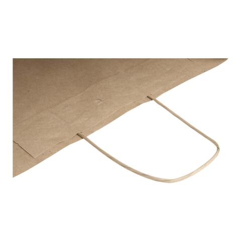 Sac en papier Kraft 80 à 90&nbsp;g/m2 avec poignées torsadées 32 x 17 x 39&nbsp;cm Marron kraft | sans marquage | non disponible | non disponible