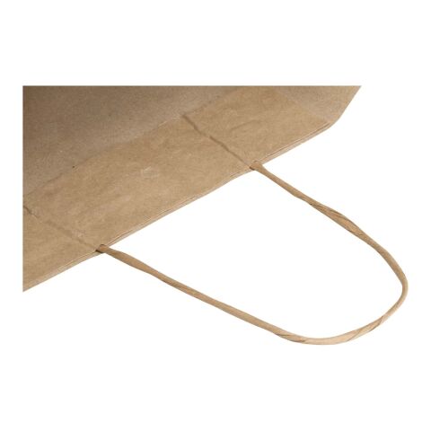 Sac en papier Kraft 80 à 90 g/m2 avec poignées torsadées 25 x 15 x 32&nbsp;cm Marron kraft | sans marquage | non disponible | non disponible