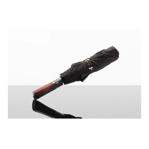 Parapluie pliable en bois avec ouverture et fermeture automatique SCX.design R03  noir | sans marquage | non disponible | non disponible