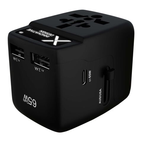 Adaptateur de voyage universel SCX.design T19 noir | sans marquage | non disponible | non disponible