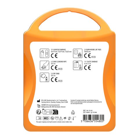 MyKit Premiers Secours Orange | Autocollant Numérique 1 couleur | Recto | 90 mm x 127 mm