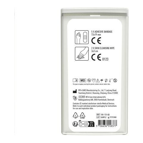 MiniKit Premiers Secours blanc | non disponible | Autocollant Numérique 1 couleur | recto | 39 mm x 82 mm