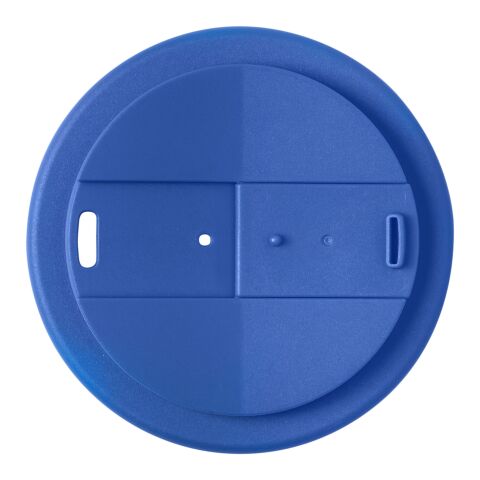 Gobelet recyclé Americano® Espresso Eco de 250&nbsp;ml avec couvercle anti-déversement Noir-Bleu minéral | sans marquage | non disponible | non disponible