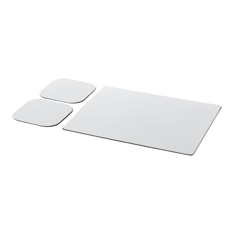 Ensemble de tapis de souris et de dessous de verre Brite-Mat® 3 noir | sans marquage | non disponible | non disponible