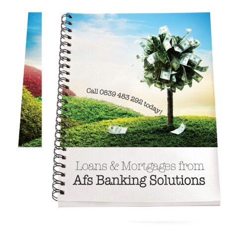 Carnet de note à spirales A4 - pages blanches blanc-noir | sans marquage | non disponible | non disponible