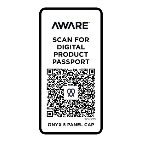 Casquette recyclée Onyx Aware™ 5 panneaux Standard | Blanc | sans marquage | non disponible | non disponible | non disponible