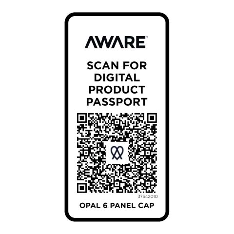 Casquette recyclée Opal Aware™ 6 panneaux Standard | Blanc | sans marquage | non disponible | non disponible | non disponible