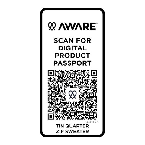 Sweater unisexe Aware™ recyclé à fermeture quart de zip Standard | Oatmeal | M | sans marquage | non disponible | non disponible | non disponible