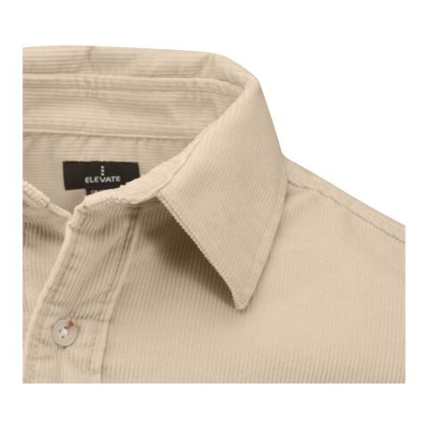 Chemise unisexe en velours côtelé Alum Oatmeal | L | sans marquage | non disponible | non disponible