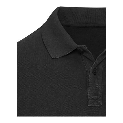 Polo délavé pour homme Calgary de 200&nbsp;g/m2 Standard | Noir | XL | sans marquage | non disponible | non disponible | non disponible