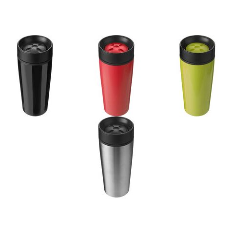 Mug isotherme double paroi en acier inoxydable noir | sans marquage | non disponible | non disponible