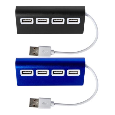 Hub en aluminium équipé de 4 ports USB noir | sans marquage | non disponible | non disponible