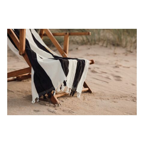 VINGA Drap de bain Valmer noir-blanc | sans marquage | non disponible | non disponible | non disponible