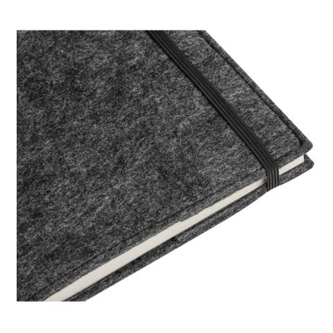 BALDWIN. Bloc-notes A5 avec couverture en feutrine recycléee (100% rPET) et pages lignées en papier 100% recyclé Transfert