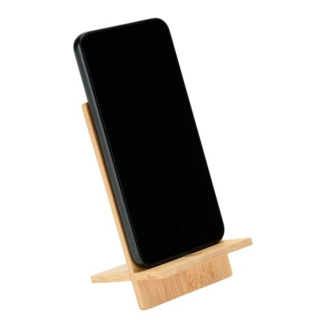 GALEN. Support de téléphone portable en bambou, détachable en deux parties Beige | sans marquage