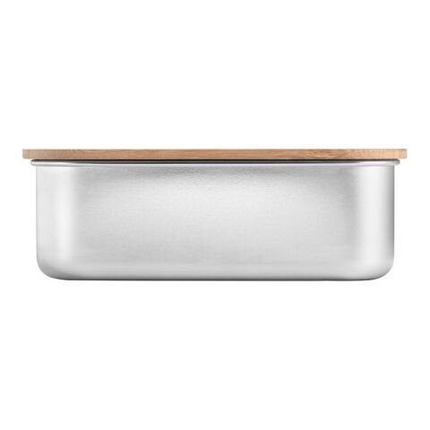 SHINO. Boite thermique en acier inoxydable, couvercle en bambou 800 ml Beige | sans marquage