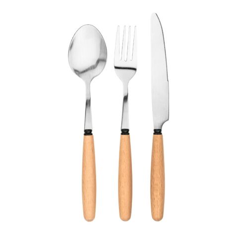 BOULUD. Set de 3 pièces en bois d&#039;acacia Beige | sans marquage