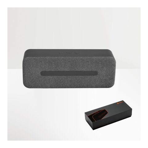 THUNDER. Haut-parleur portable avec microphone gris anthracite | sans marquage