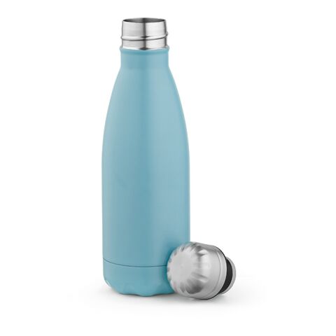 Bouteille / Gourde Mississippi 450 recyclée en acier inoxydable 430 ml bleu clair | sans marquage