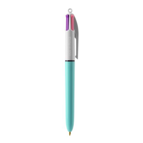 BIC® 4 Couleurs Fashion bille Blanc-Blanc/Bleu Clair(2) | sans marquage | non disponible | non disponible