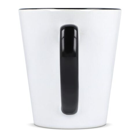 Mug subli Melbourne bord &amp; anse colorés 300ml Blanc-Noir | sans marquage | non disponible | non disponible | non disponible