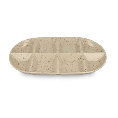 Plat de service en céramique Sagaform Ditte 36 x 20 cm Beige | Gravure | top | 50 mm x 50 mm