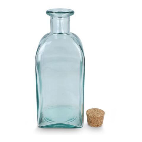 Bouteille en verre recyclé InSideOut Square ReuuZ avec bouchon en liège 1 L Transparent | sans marquage | non disponible | non disponible