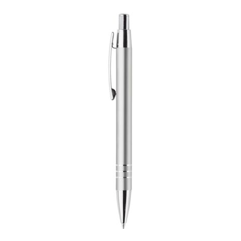 Stylo bille dans étui tube métal Argent | Tampographie 1 couleur | à 180 degrés du clip | 7 mm x 45 mm | non disponible