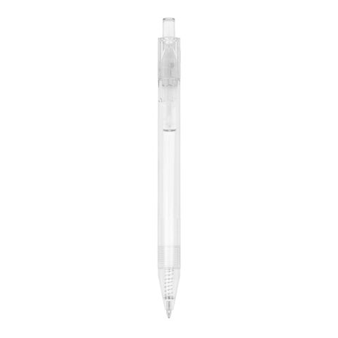 Stylo en R-PET Blanc-Blanc | Tampographie 1 couleur | À 90 degrés du clip | 50 mm x 7 mm | non disponible
