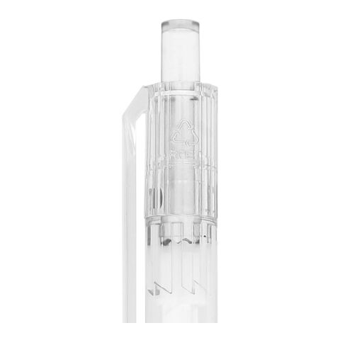 Stylo en R-PET Blanc-Blanc | Tampographie 1 couleur | dans le prolongement du clip | 30 mm x 7 mm | non disponible