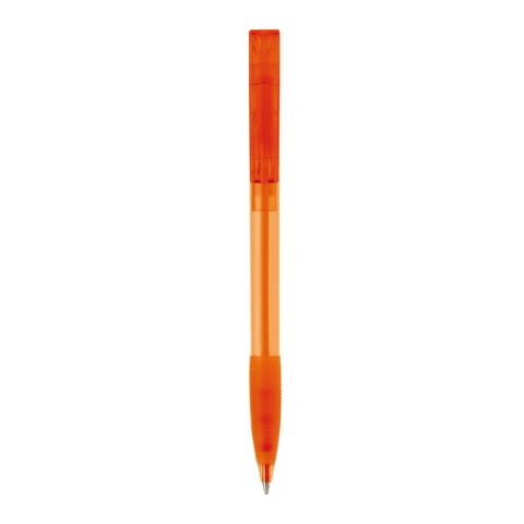Stylo Nash Transparent Orange-Orange | Tampographie 1 couleur | sur le clip | 30 mm x 5 mm | non disponible