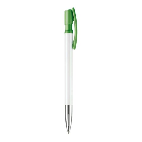 Stylo Nash Opaque Blanc-Vert | Sérigraphie 1 couleur | à 90 degrés du clip | 42 mm x 25 mm | non disponible