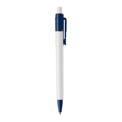 Stylo Baron Colour opaque Blanc-Bleu foncé | Sérigraphie 1 couleur | à 180 degrés du clip | 45 mm x 25 mm | non disponible