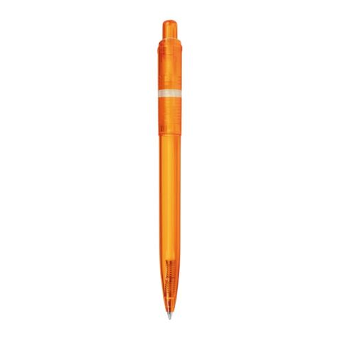 Stylo Ducal Clear transparent Orange-Orange | Sérigraphie 1 couleur | à 270 degrés du clip | 40 mm x 25 mm | non disponible