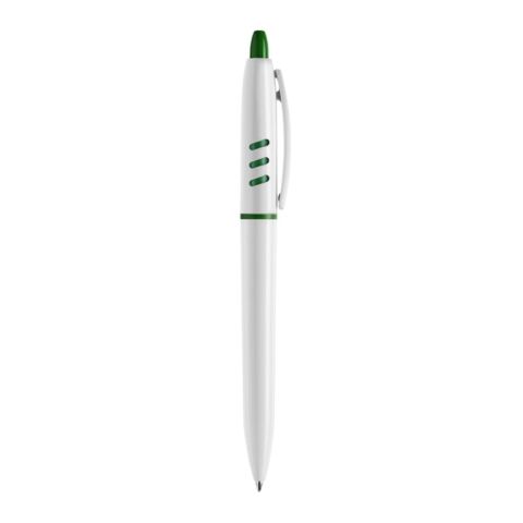 Stylo S30 opaque Blanc-Vert foncé | Sérigraphie 1 couleur | dans le prolongement du clip | 40 mm x 25 mm | non disponible