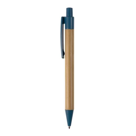  Stylo bille en bambou et paille de blé Bleu / Blanc | sans marquage | non disponible | non disponible | non disponible